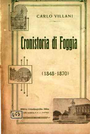 Frontespizio della pubblicazione di Carlo Villani